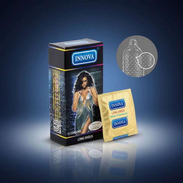 Hộp bao cao su chống xuất tinh sớm Innova Gân & Gai 12c